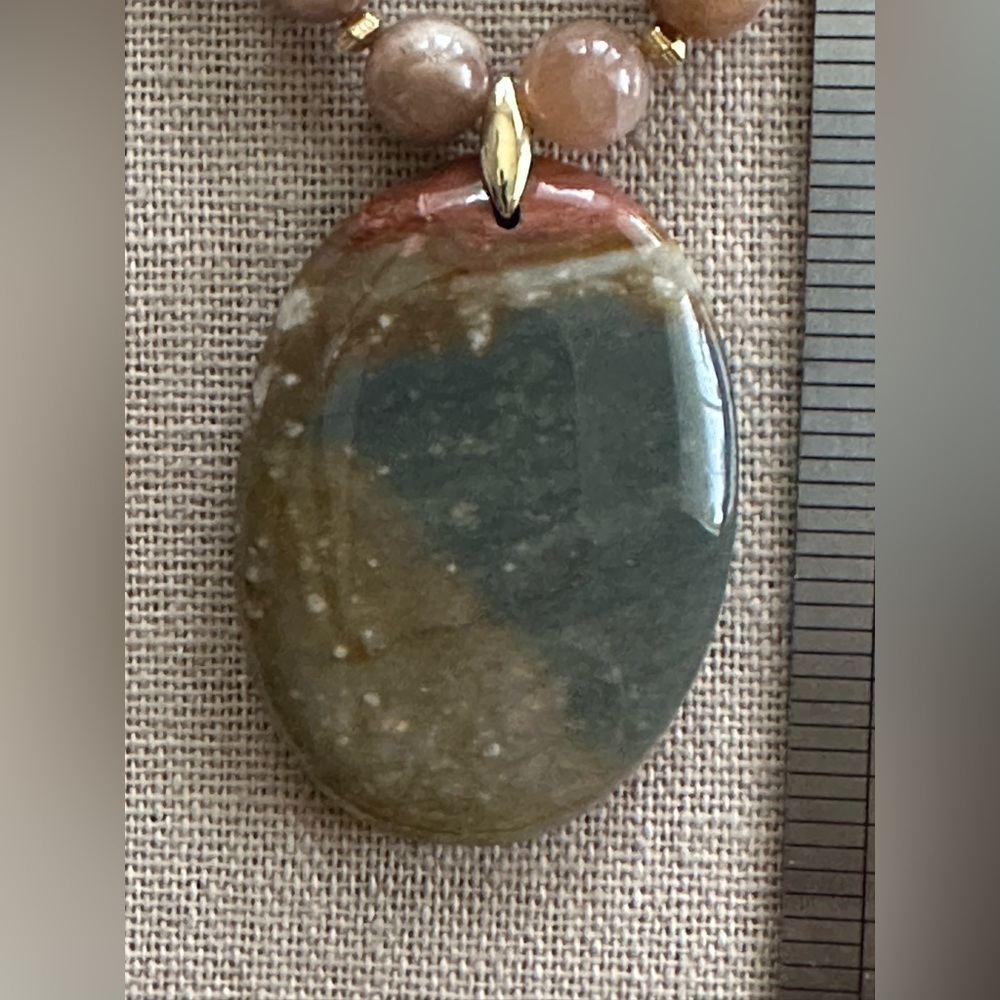 22 inch Moonstone and Jasper bead necklace NWOT - Picture 9 of 16